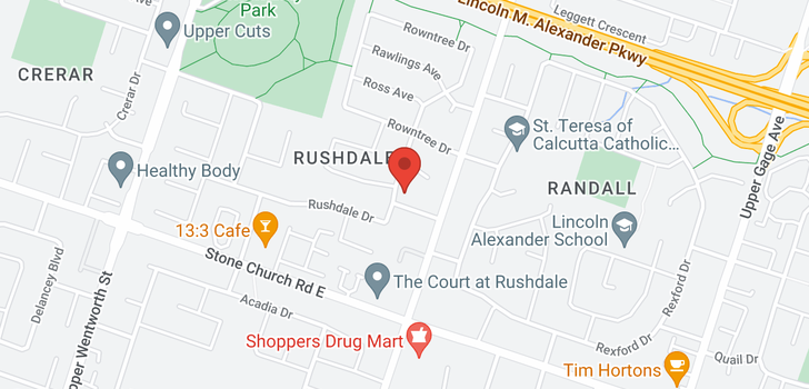 map of 47 Rushdale Drive
